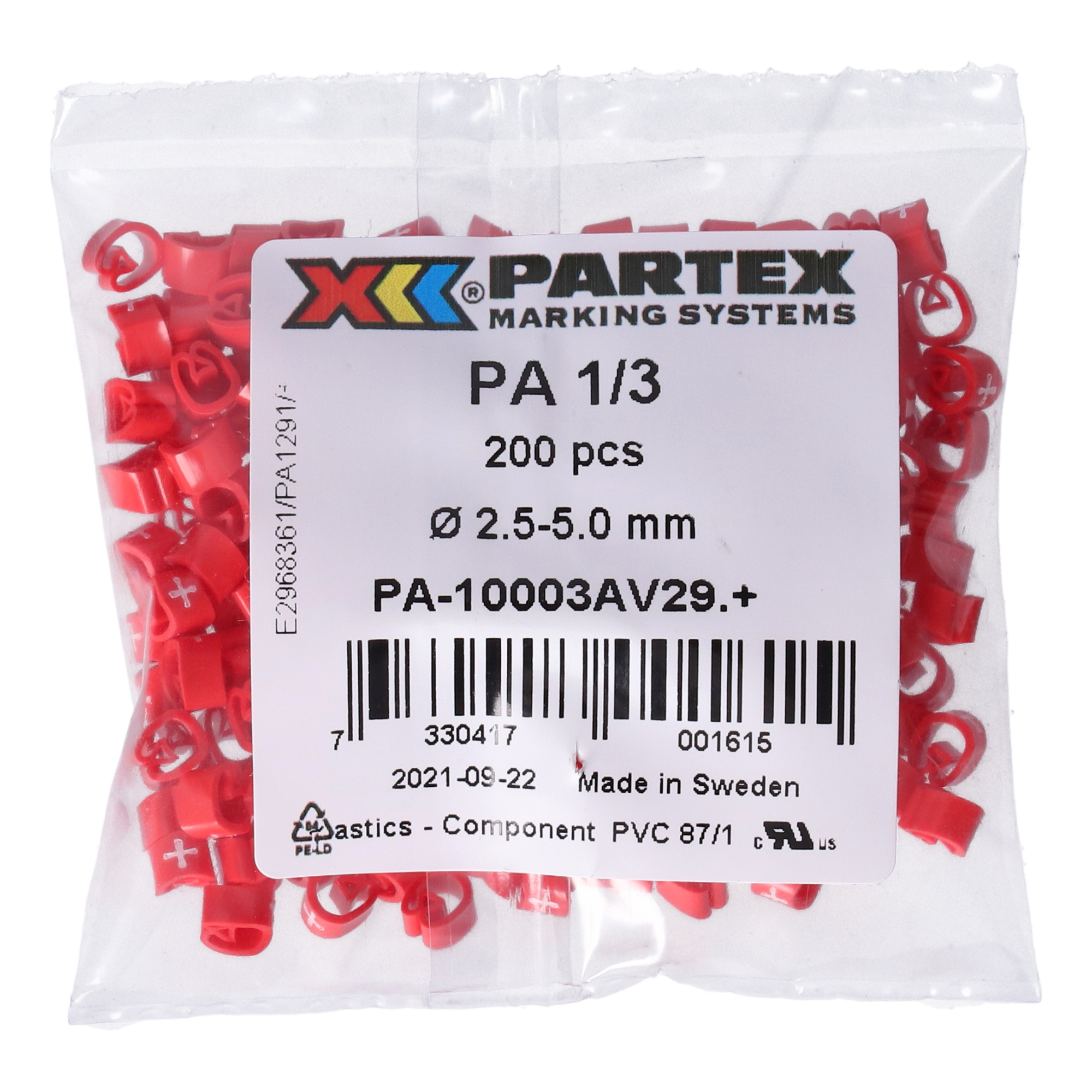 46-PA02/3-Z-29/PLUS Draadmarkeerders Gesloten PA
In zak